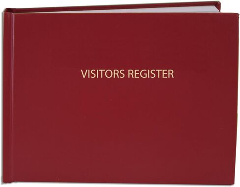 BookFactory Visitor Log Book/Visitor Register/Visitor Sign-in Book - 120 Pages, 8 7/8" x 7" - Black Cover, Section Sewn Hardbound (LOG-120-Visitor-A-LKT34) in Saudi Arabia