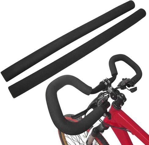 Qiilu Rubber Handlebar Grip Tube Foam Wrap for Bike Handles Black Sponge Tube Sponge Foam Soft Handlebar Grips Cover Plug Bike sories in Saudi Arabia