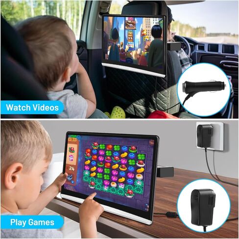 13.3 Inch 2G+32G Android 11 Car Headrest Video Player,Rear Seat Car TV with 4K IPS Touch Screen Monitor,Car Headrest Screen Support Phone Wireless Connection Mirror Link, HDMI in+Out/Bluetooth/FM/USB in Saudi Arabia