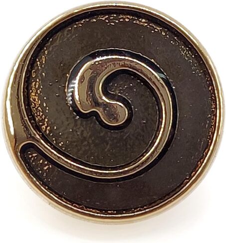 Decorative Enamel Copper Swirl Sewing Shank Buttons 20 Pcs - 10mm, 13/32" in Saudi Arabia