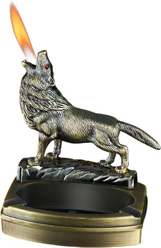 Torch Lighter, Creative Desktop Retro Dragon-Shaped Butane Lighter, Cool Vintage Gas Lighter, Adjustable Soft Flame Lighter, Refillable Butane Lighter for Tabletop Ornament Men Boyfriends Indoor in Saudi Arabia