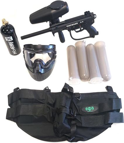 مجموعة مسدسات كرات الطلاء Tippmann A-5 Mega 4+1، مجموعة أقلام تحديد كرات الطلاء من عيار 68 in Kuwait