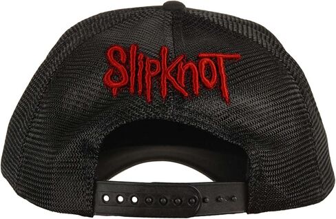 قبعة سائق الشاحنة بشعار Slipknot للرجال (شبكة خلفية) باللون الأسود in Kuwait