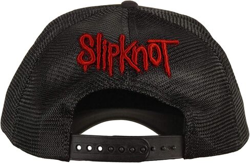 قبعة سائق الشاحنة بشعار Slipknot للرجال (شبكة خلفية) باللون الأسود in Kuwait