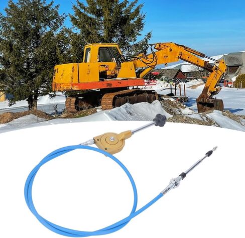 2m Throttle Cable PU Stainless Steel Weather Resistant Manual Accelerator Cable for Excavator Mixer, Quick Response PU Sheath Throttle Controller Motor Cable Powersports Levers in Saudi Arabia