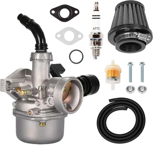 طقم المكربن ​​PZ19 - مصمم خصيصًا لـ TaoTao Baja Kazuma Loncin Sunl Peace Sports Kayo Fox SSR 6 Kandi 50 70 90 110 125cc 4 عجلات ATV Quad Pit Dirt Bike Go Kart Cart Moped Parts (أسود) in Saudi Arabia