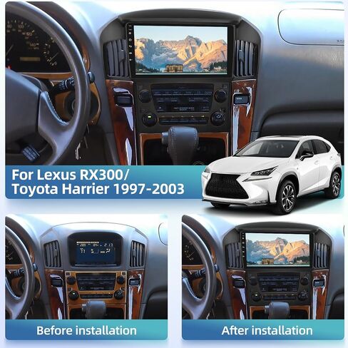 2+64G Android 13 Car Radio for Lexus RX300 / Toyota Harrier 1997-2003 - Wireless Apple Carplay and Android Auto - 9 Inch Touchscreen HiFi Audio - WiFi/GPS/Mirror Link/SWC + AHD Backup Camera in Saudi Arabia