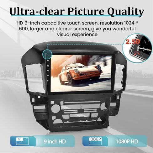 2+64G Android 13 Car Radio for Lexus RX300 / Toyota Harrier 1997-2003 - Wireless Apple Carplay and Android Auto - 9 Inch Touchscreen HiFi Audio - WiFi/GPS/Mirror Link/SWC + AHD Backup Camera in Saudi Arabia