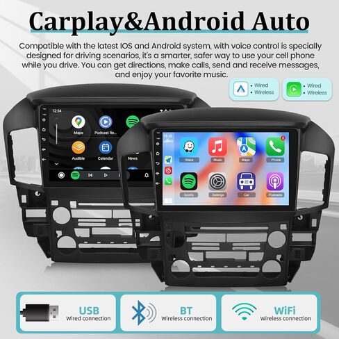 2+64G Android 13 Car Radio for Lexus RX300 / Toyota Harrier 1997-2003 - Wireless Apple Carplay and Android Auto - 9 Inch Touchscreen HiFi Audio - WiFi/GPS/Mirror Link/SWC + AHD Backup Camera in Saudi Arabia