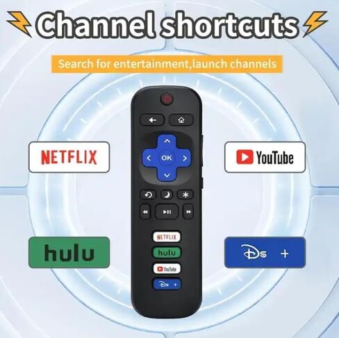جهاز تحكم عن بعد بديل فقط لتلفزيون Roku، متوافق مع أجهزة التلفاز الذكية TCL Roku/Hisense Roku/Onn Roku/Sharp Roku/Element Roku/Westinghouse Roku/Philips Roku in Saudi Arabia