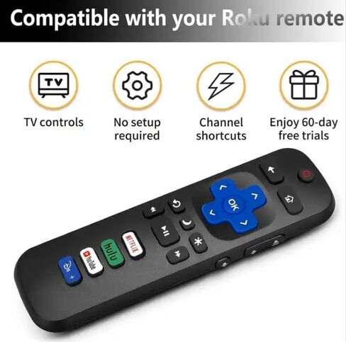 جهاز تحكم عن بعد بديل فقط لتلفزيون Roku، متوافق مع أجهزة التلفاز الذكية TCL Roku/Hisense Roku/Onn Roku/Sharp Roku/Element Roku/Westinghouse Roku/Philips Roku in Saudi Arabia
