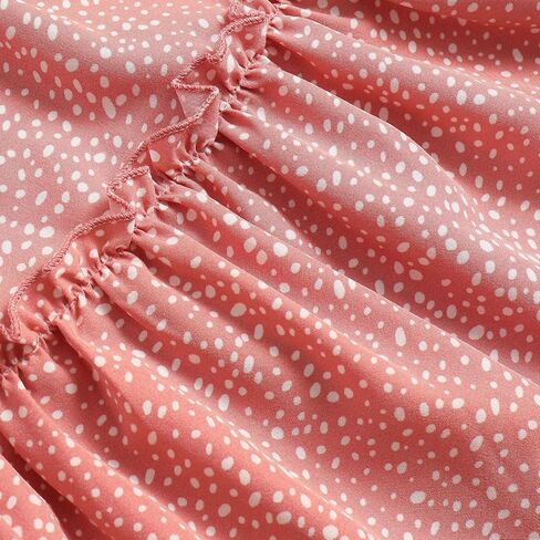 Women's Summer Pleated Layered Polka Dot Printed Cute Mini Skirt in Saudi Arabia