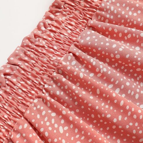 Women's Summer Pleated Layered Polka Dot Printed Cute Mini Skirt in Saudi Arabia