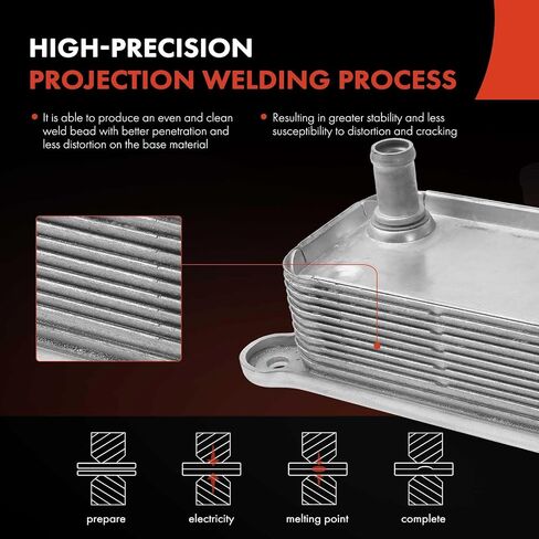 A-Premium Engine Oil Cooler Compatible with Volvo S60 2001-2009 S70 1999-2000 S80 1999-2004 V70 1999-2007 XC90 2003-2006 in Saudi Arabia