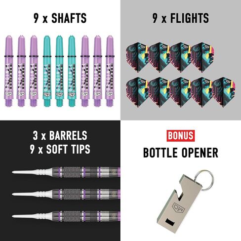DW Liberty 90% Tungsten Soft Tip Darts, Precision Balanced, Accurate and Durable - Perfect for Professional and Recreational Players in Saudi Arabia