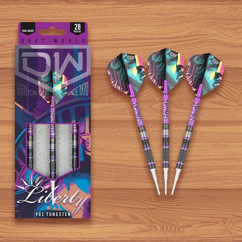DW Liberty 90% Tungsten Soft Tip Darts, Precision Balanced, Accurate and Durable - Perfect for Professional and Recreational Players in Saudi Arabia