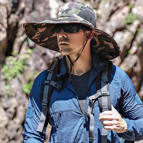 Peicees Super Wide Brim Sun Hat Men Women Fishing Bucket Hat Safari Cowboy Hat in Saudi Arabia