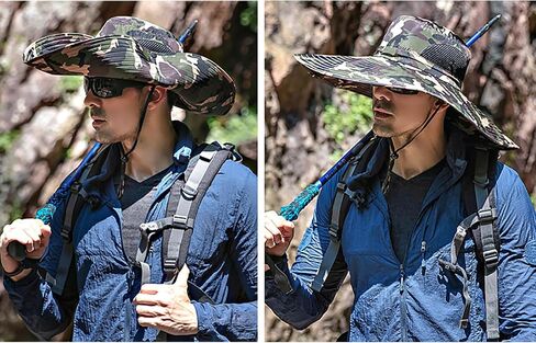 Peicees Super Wide Brim Sun Hat Men Women Fishing Bucket Hat Safari Cowboy Hat in Saudi Arabia