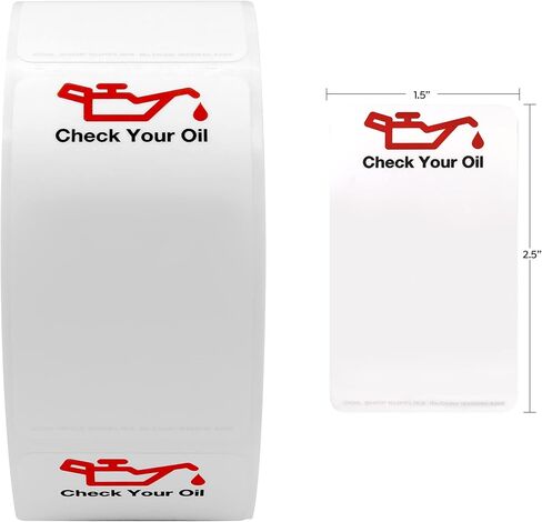 ملصقات زيتية لمتجر السيارات وشعار تغيير الزيت، طباعة باستخدام Indy Print Mini، 500 ملصق in Saudi Arabia