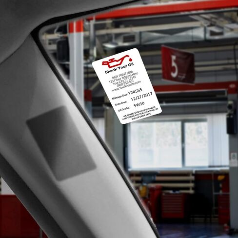 ملصقات زيتية لمتجر السيارات وشعار تغيير الزيت، طباعة باستخدام Indy Print Mini، 500 ملصق in Saudi Arabia