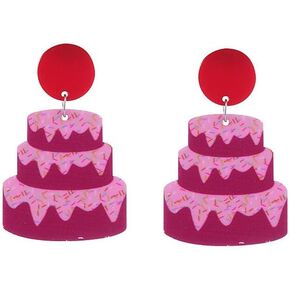 Funny Food Earrings For Women Girls Acrylic French Fries Cake Hamburger Dangle Earrings Lemon Juice Earrings Statement Jewelry Gifts