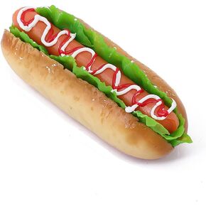 1 Pcs Simulation Artificial Hot Dog Bread Fake Hot Dog Bread Realistic Food Bread Model Photography Prop for Home Kitchen Shop Display Party Decoration