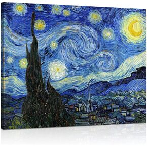 Van Gogh Canvas Wall Art: Skull of a Skeleton with Burning Cigarette Oil Painting Picture Reproduction Bedroom Decor, Famous Prints Gothic Poster Home Decoration 12" x 15"