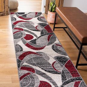 Rugshop Modern Geometric Circular Harmony Non Shedding Soft Ideal for Living Room,Bedroom,Kitchen Runner Rug 2' x 7' Yellow