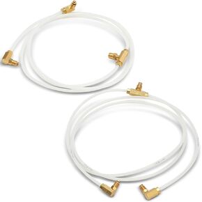 A-Premium Rear Pair(2) Convertible Power Top Hydraulic Fluid Hose Lines and Fittings Plastic Hoses Compatible with Chevrolet Impala, Corvair & Buick Electra & Cadillac DeVille & Oldsmobile & Pontiac