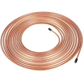 Flexible Tube Line Roll 25 FT 1/4 Brake Line Tubing Kit Steel Zinc Copper Nickel Coil Roll