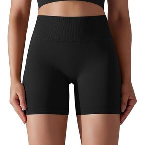 LONGBIDA Women’s Yoga Pants Shorts 5" Tummy Control Biker-Outdoor Wear for Gym Running
