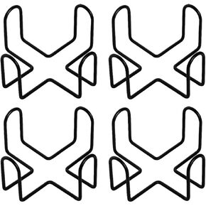 Kingrol 4 Pack Metal Coaster Holders for 4 Inch Round and Square Coasters, Hold 4 to 8 Coasters