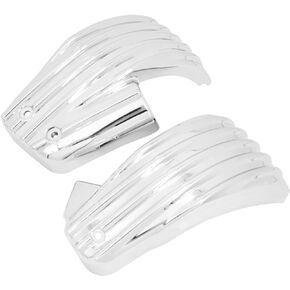 Motorcycle Battery Side Fairing Covers Fit for Harley M8 Softail Breakout Fat Boy FXBR FXBRS 2018-2023 (Black-A)