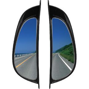 Car SUV Side View Mirror Wide Angle Blind Spot Mirror Auto Exterior Rearview Mirrors With Convex Clean Surface Stick on B-Pillar for Rear Seat Passengers Hypersonic Set of 2