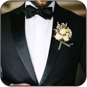 Latious Wedding Rose Boutonniere Men's Flower Buttonholes Groomsmans Suit Decoration Prom Anniversary Accessories for Man