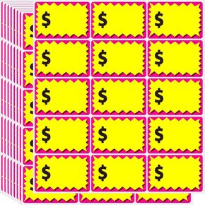 150 Pcs Garage Sale Stickers, Yard Price Sticker with Large Blank Writing Space(2"x3"), Self-Adhesive Price Label Stickers Rummage Sale Stickers for Flea Markets, Yard Sales and Estate Sales
