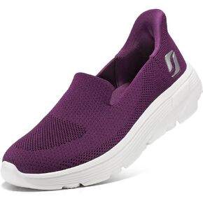 STQ Slip ins Walking Shoes Women Hands Free Slip on Sneakers Thick Sole Cushioned Shoes