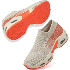 Women's Walking Shoes Sock Sneakers Slip On Comfort Mesh Fashion Cushion Lady Girls Modern Jazz Dance Easy Shoes Wedge Platform Loafers