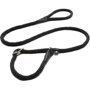 5 FT Slip Lead Dog Leash, No Pull Dog Lead, Anti Choke Soft Braided Rope for Large Medium Dogs Transitional Training Walking (Grey-5/8)