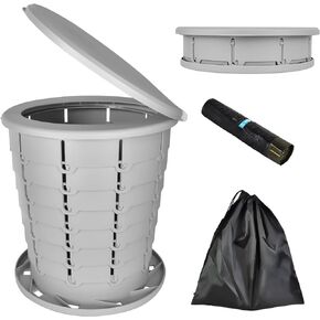 Retractable Portable Toilet - Upgraded Portable Toilet for Adults Capacity of 330 Lbs, Foldable Camping Toilet, Car RV Travel Toilet Outdoor Bathroom Emergency Portable Restroom for Kids