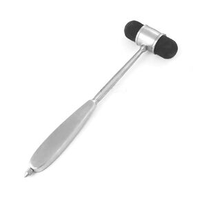 OdontoMed2011 Dejerine Percussion Hammer Diagnostic Instruments Stainless Steel Silver 2 Sided Rubber Head