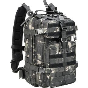 Greencity Small Tactical Backpack Assault Pack Rucksack Molle Bag (Red