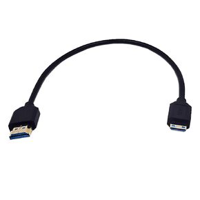 1ft Mini HDMI 8K to HDMI 8K Ultra HD Cable, 3D 48Gpbs Right Angle Mini HDMI 2.1 Version Male to Straight HDMI 2.1 Version Male Adapter Cable For Xbox PS4 PS5 TV Switch, Support 8K@60HZ 4K@120Hz