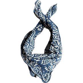 100% Cotton Bandanas, Bohemian Style Cotton Neck Scarf, Boho Soft Cotton Neck Scarf, Boho Soft Cotton Bandana, Cotton Neckerchief mud print summer gift