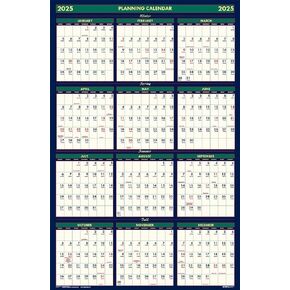 House of Doolittle 2024-2025 Laminated Four Seasons Wall Calendar, Reversible, 24 x 37 Inches, July - June and January - December (HOD391-25)
