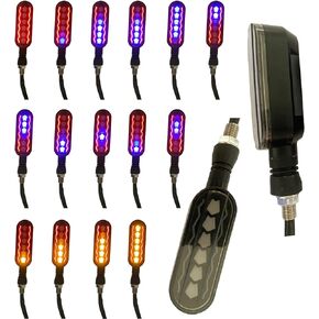 Motorcycle Blinkers Indicator Turn Signal Turn Light Motorcycle LED Turn Signal Light 12V Arrow Flowing Blinker Indicator Running Light for Scooter Cruisers Touring Motorbike