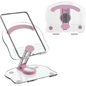 Swivel Tablet Stand,Portable Tablet Holder with 360°Rotating Base,Foldable up and Down to Adjust Height, Portable Tablet Holder, Suitable for iPad Holder Up to 12.9 Inches.