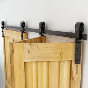 6FT Heavy Duty Sturdy Sliding Barn Door Hardware Kit -Smoothly and Quietly -Easy to Install Fit 36" Wide Door Panel (Simple Hanger)