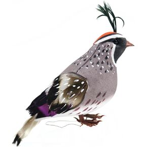 Touch of Nature 5" California Valley Quail Bird on Wire, 1pc