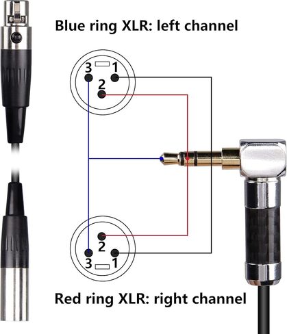 كابل ميكروفون ستيريو CERRXIAN Dual Mini XLR إلى 3.5 مم، 90 درجة 3.5 مم 1/8 بوصة TRS ذكر إلى 2 سلك مقسم صغير XLR أنثى Y، لتحويل الصوت للكاميرا والمعدات الأخرى-FF5.9FT in Saudi Arabia